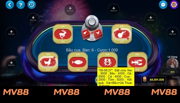 Bầu cua MV88: Trải nghiệm cá cược dân gian trực tuyến 2 Hướng dẫn cược khi chơi tại sảnh